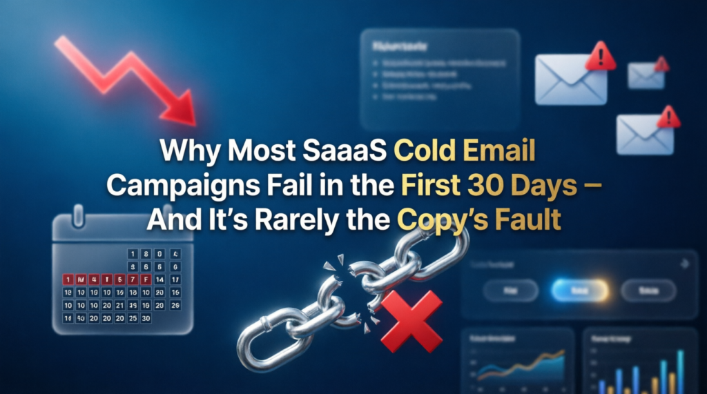 Why Most SaaS Cold Email Campaigns Fail in the First 30 Days — And It’s Rarely the Copy’s Fault